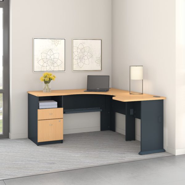 Bush Business Furniture Series A 60w L Shaped Corner Desk With 2