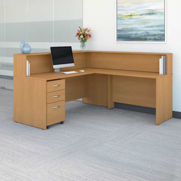 Bush Business Furniture Series C L Shaped Reception Desk With