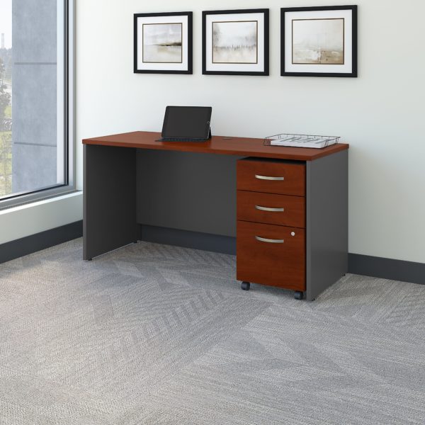 Bush Business Furniture Series C 60w X 24d Office Desk With Mobile